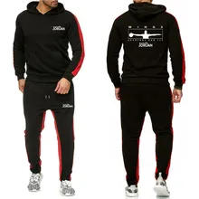 New 2019 Brand Tracksuit Fashion JORDAN 23 Men Sportswear Two Piece Sets All Cotton Fleece Thick hoodie+Pants Sporting Suit Male