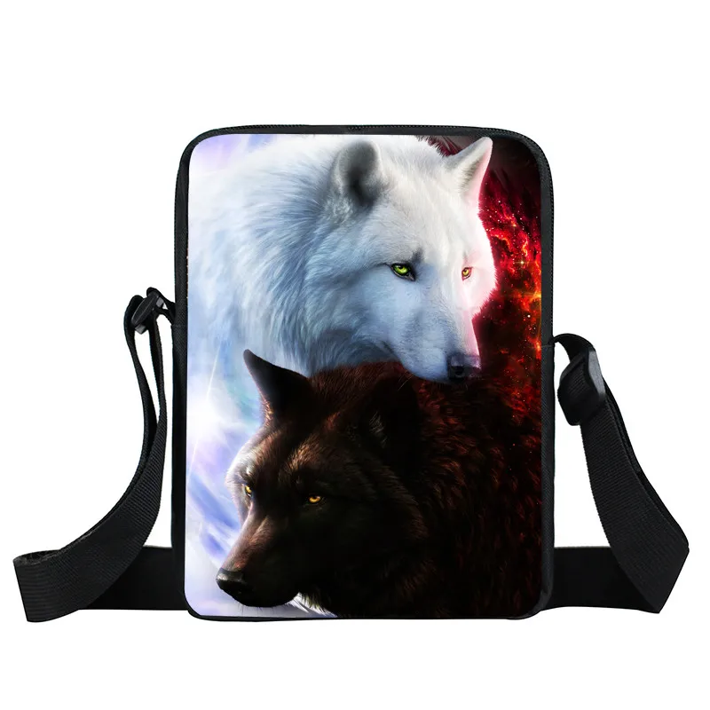 

Cool Galaxy Lion Wolf Mini Messenger Bag Children Crossbody Bag Men Women Handbag Bags Small Shoulder Bags Bookbag best gift