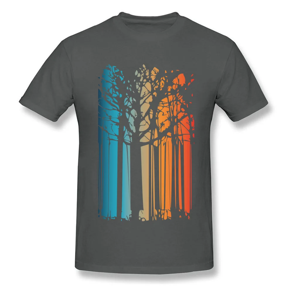 Magic colored forest Fashionable T Shirts for Men Cotton Lovers Day Tees Printed Tops T Shirt Short Sleeve Fashion Round Neck Magic colored forest carbon
