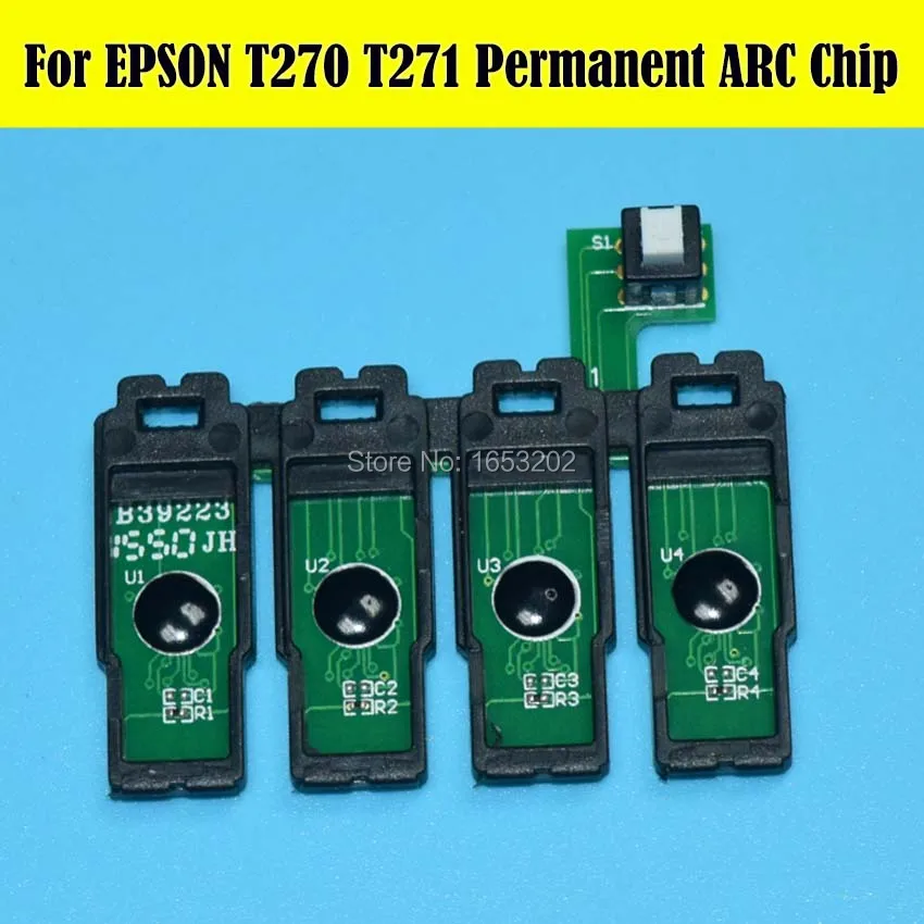 

HOT!!! 1 Set Show Ink Level Permanent Cartridge Chip For Epson WF 7710/7720 7110/7610/7620/3620/3640 Printer Ciss