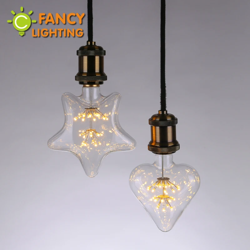 Lámpara Led E27 estrella/corazón cielo estrellado luz bombilla 110/220 V bombillas led para el hogar/sala de habitación/dormitorio/Celebración decoración 3 W led ampul Lámpara Led E27 estrella/corazón cielo estrellado luz bombilla 110/220 V bombillas led para el hogar/sala de habitación/dormitorio/Celebración decoración 3 W led ampul