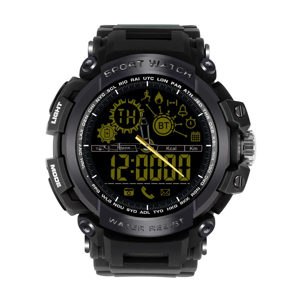 

Men Multifunction Army Military Wristwatch Bluetooth Waterproof Alarm calculator Phone camera electronic watch Masculino