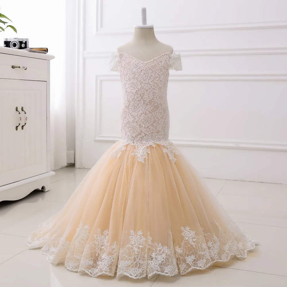 champagne flower girl dresses