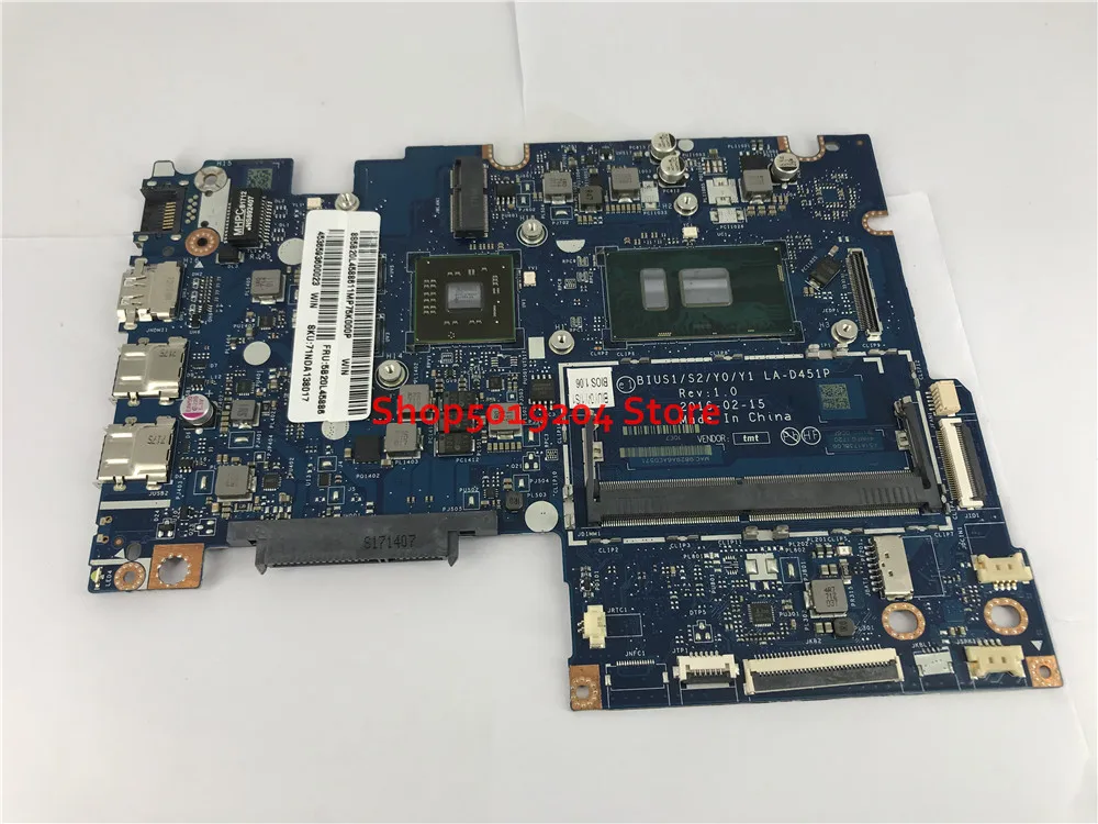Материнская плата для ноутбука Lenovo YOGA 510S 14ISK 310s 14isk 510 I5 6200U SR2EY La d451p BIUS1/S2/Y0/Y1 FLEX 4