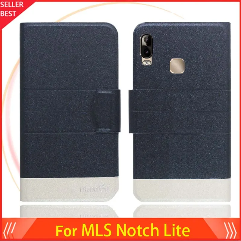 

5 Colors Hot!! MLS Notch Lite Case Flip Ultra-thin Leather Exclusive Phone Cover Fashion Folio Book Card Slots