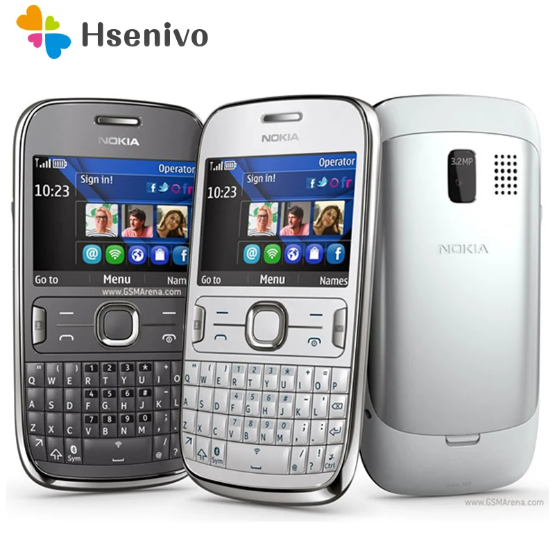 ASHA 302 Оригинальный разблокированный Nokia Asha 3G сеть GSM WIFI Bluetooth JAVA 3 15 Мп камера