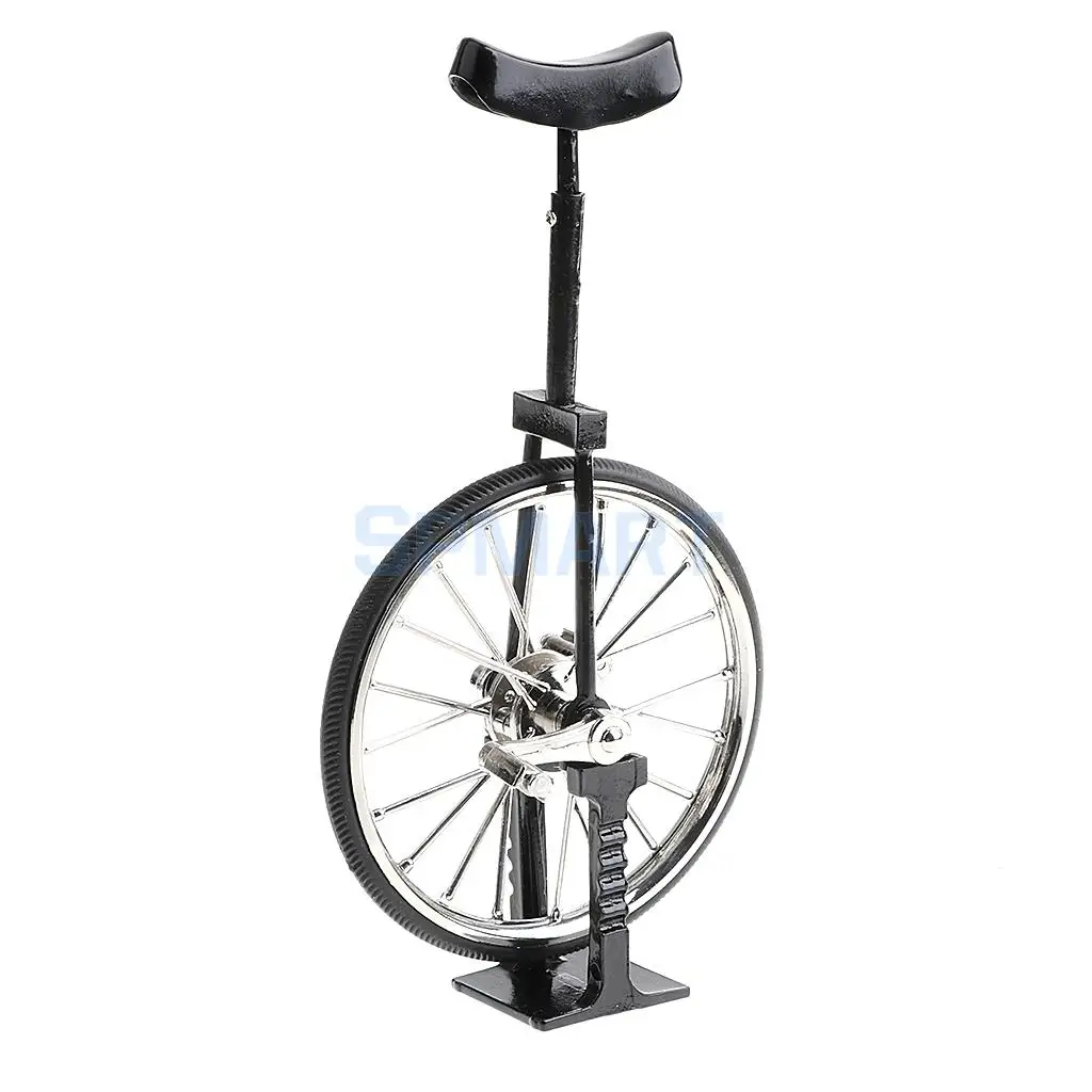 1:10 Scale Alloy Diecast Racing Unicycle Bike Showcase Model Bicycle Vehicle Toy Desk Crafts Collectibles Black
