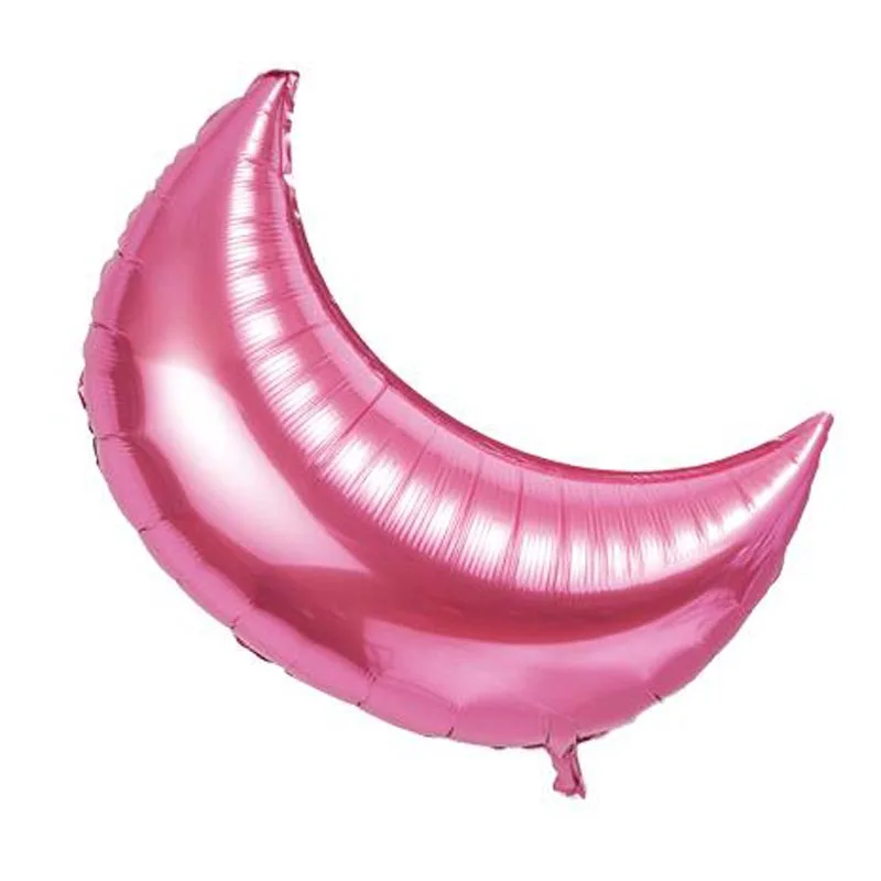 1pc Pink Moon Голографическая полумесяц Алюминий Фольга воздушный шар Сердце Звезда Шарики Рождество одежда для свадьбы, дня рождения украшения - Цвет: 1pc Pink Moon