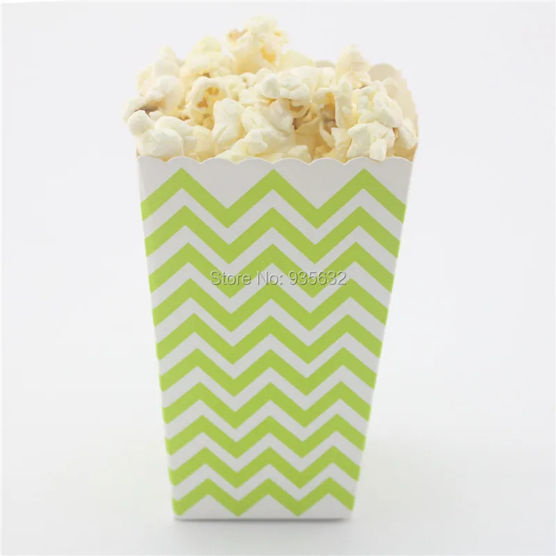 green chevron popcorn box3