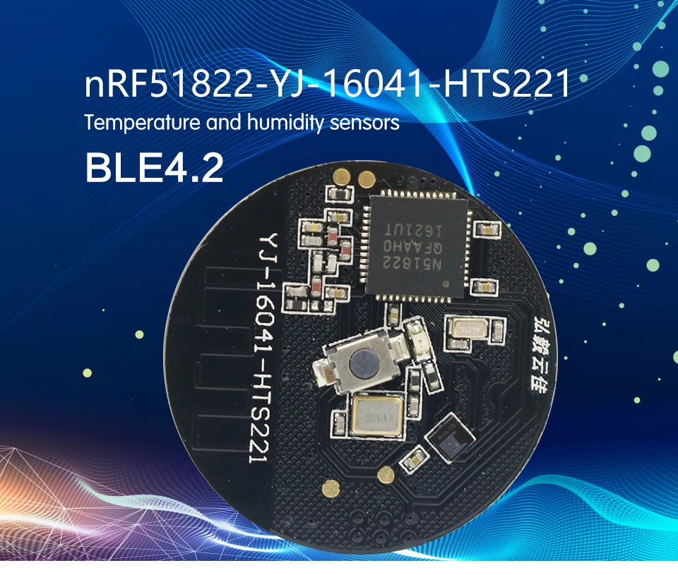 Sensor personalizado de temperatura e umidade nrf51822 e nrf52832 chipset