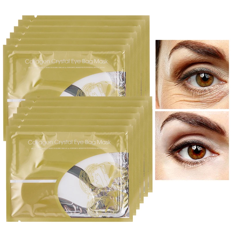 

8Pair Crystal Collagen Eye Mask Gel Whey Protein Face Care Patches for the Eyes Mask For Eye Patch Anti-wrinkles Eye Pads Mask
