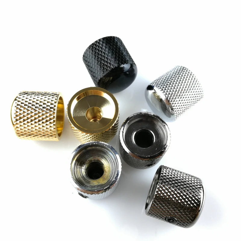 1 Pcs Electric Guitar Bass Tone And Volume Metal Electronic Control Knobs Cap Made In Korea 18MM*18MM*6.0MM