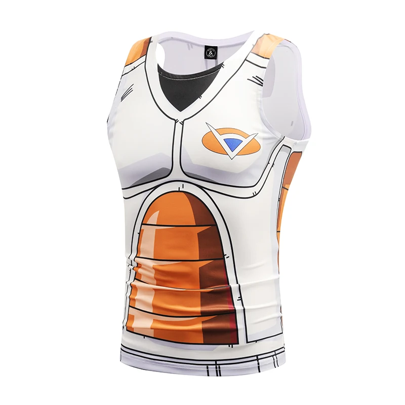 

2018 Men's Sleeveless Vest Classic Anime Dragon Ball Z Super Saiyan 3D Summer Costume Dragon Ball Vest