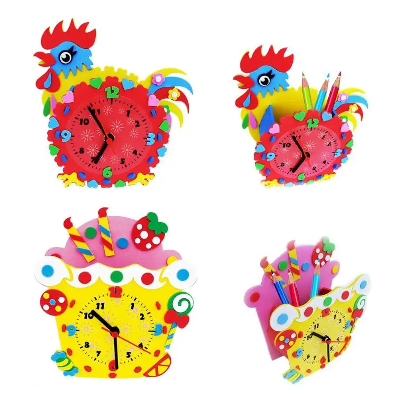 Творческий ручной Руководство часы трубка детей DIY пены EVA Материал посылка комплект подарки детский сад развивающие игрушки головоломки