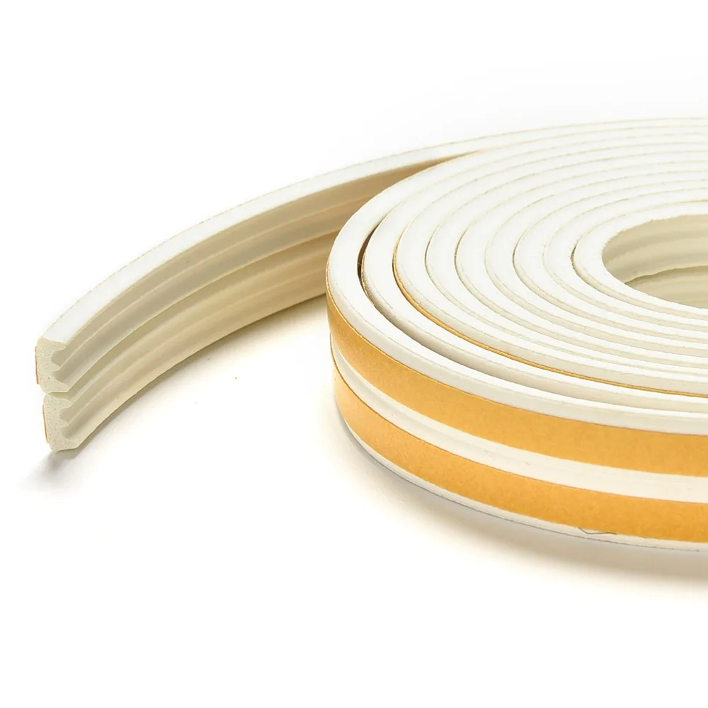 3Colors 2.4m Self Adhesive E/D/I-type Doors for Windows Foam Seal Strip Soundproofing Collision Avoidance Rubber Seal Collision