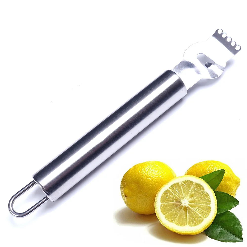 

1pc Stainless Steel Fruit Peelers Lemon Orange Zester Grater Stainless Steel Grips Lime Zest Peeling Tool Free Shipping