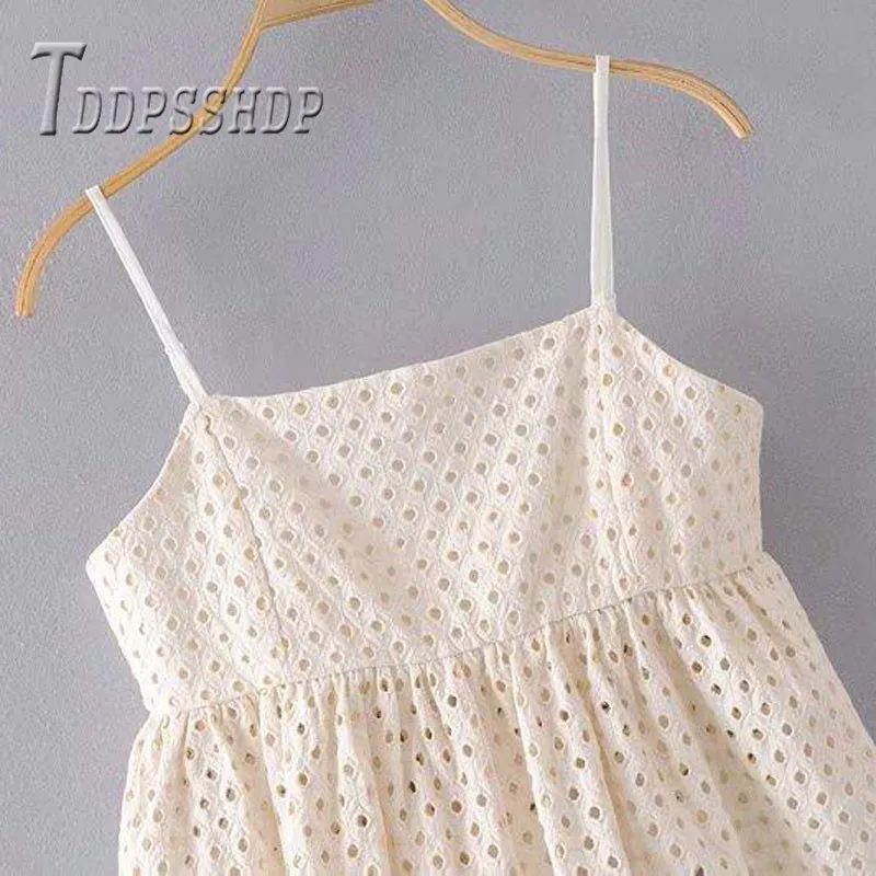 Полый дизайн вышивка женская сорочка сплошной цвет Летняя женская Camis