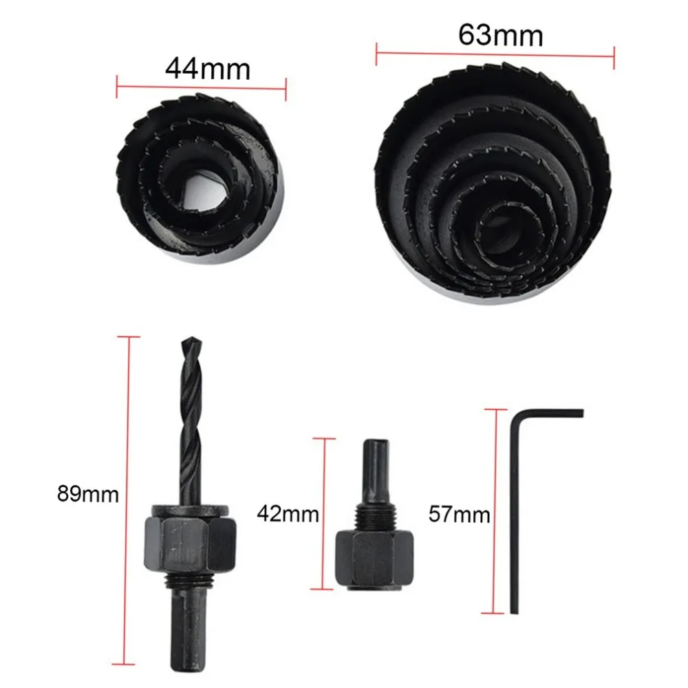 

11pcs Wood Metal Cutter Woodworking Hole Saw Cutting Set Kit Mandrels Saws Core Drill Bits 19-64mm High Quality Drilling Tool