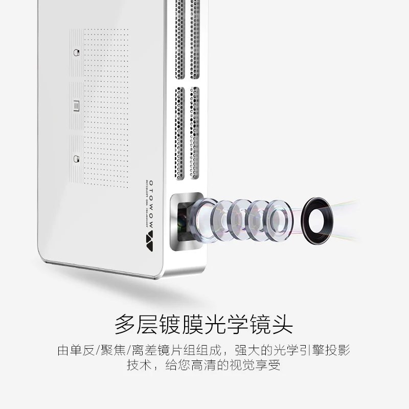 WOWOTO Home Mini Pico Projector Full Hd Projectors  Bluetooth  LED Portable Pocket Projectors For Home Cinema A5 Upgraded