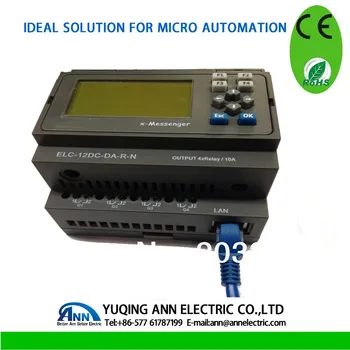 

PLC Ethernet PLC, ELC-12DC-DA-R-N-HMI,Built-in Ethernet capability