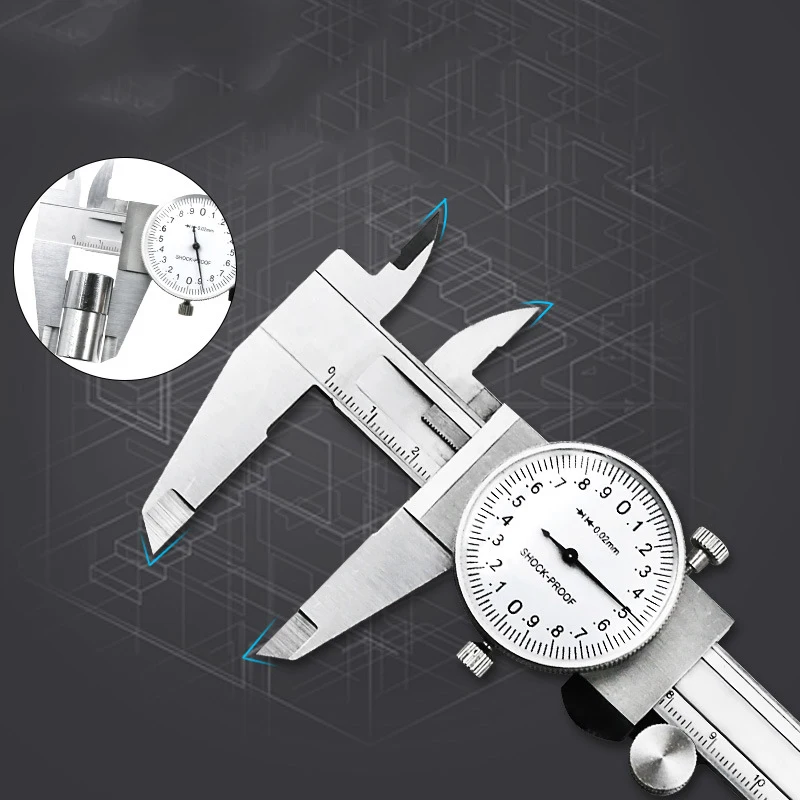 

Vernier caliper with table 0-150mm High precision caliper with shockproof stainless steel caliper