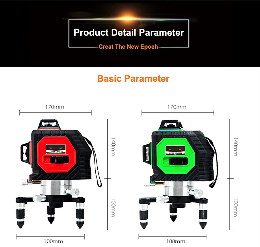 3D 12 8 Line Decoration Laser Level With lithium battery-06