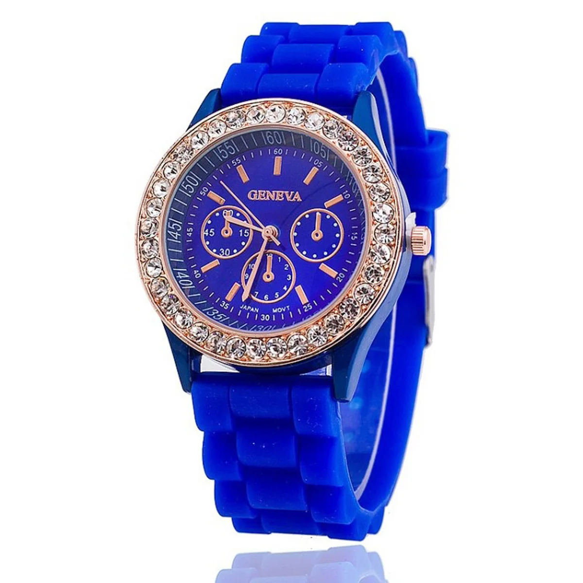 Geneva Casual Watch Women Crystal Dress Watch 2017 Quartz men Silicone watches Unisex Wristwatch Sports watch relogio feminino