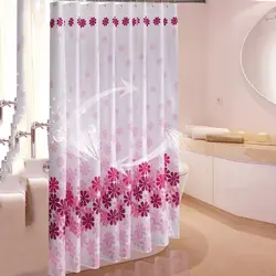 Водонепроницаемый для душа и ванной Шторы цветок полиэстер Душ Шторы s Moldproof ткань Ванная комната Шторы моющиеся