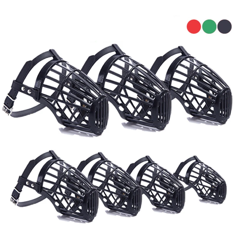 Dog Muzzle Mask Anti Bite Bark Chew Strong plastic Basket dog Mouth