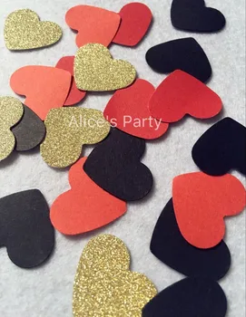 

Hot Hand punched 400PCS Gold Heart Mickey Minnie Theme Party Confetti Table Setting Bridal Baby Shower Decoration Photo Scatters