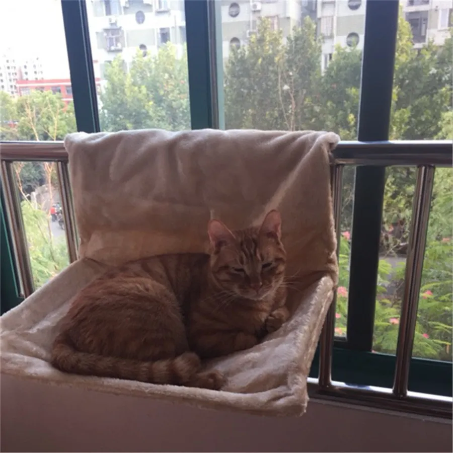Deluxe Cat Гамак регулируемое окно подоконник кошка Лежанка закрепляемая на батарее