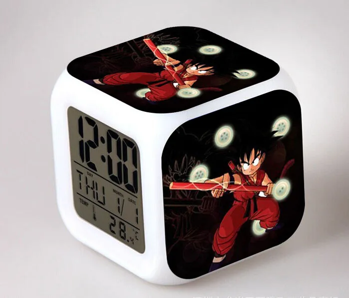 Аниме фигурки Dragon Ball z светодиодный цветной сенсорный светильник Супер Saiyan God супер Гоку Вегета будильник ПВХ Супер Figma детские игрушки