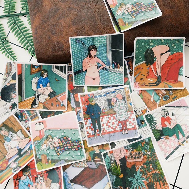 

DIY scrapbooking stickers foreign students daily snacks reading album journal cards happy planner handicraft decorative sticker