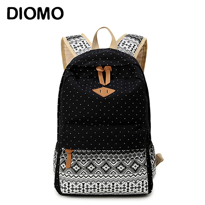 preço DIOMO Lona de Alta Qualidade Mochilas Escolares Mochilas Para Meninas Adolescentes do Sexo Feminino Mochila Mochila Feminina Bagpack saco um dos