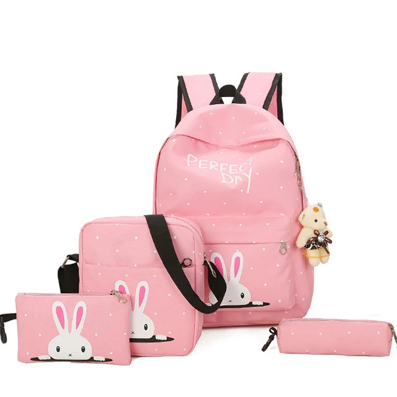 

2018 New Middle School Backpacks Letter Solid Bag Casual Arcuate Shoulder Strap Soft Handle School Backpacks For Teenage Girls