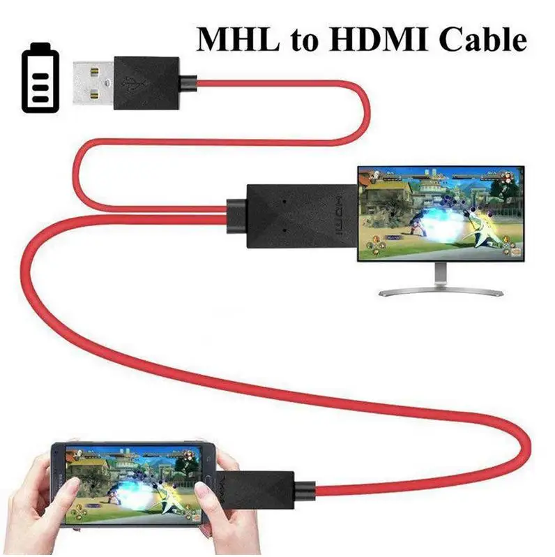 

Micro USB to HDMI 1080P HD TV Cable Adapter for Android Samsung Phones 11PIN US