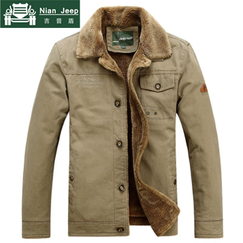 Moda de invierno 2018! NIANJEEP para hombre de de invierno, abrigos de talla grande 4XL con de piel de algodón, chaquetas informales para hombre|chaqueta hombre|men jacket casualfashion men jacket