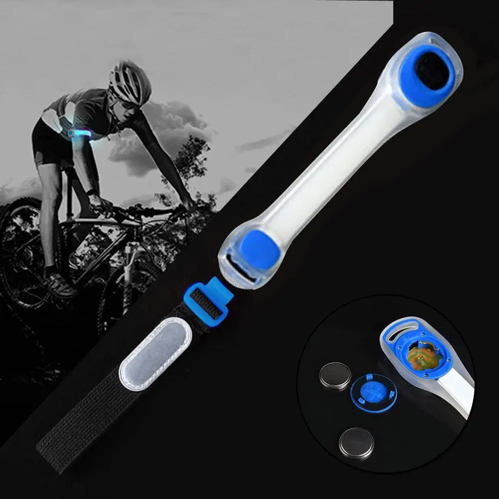 2x Reflective Led Light Arm Armband Strap Safety Belt For Night Running Cycling
