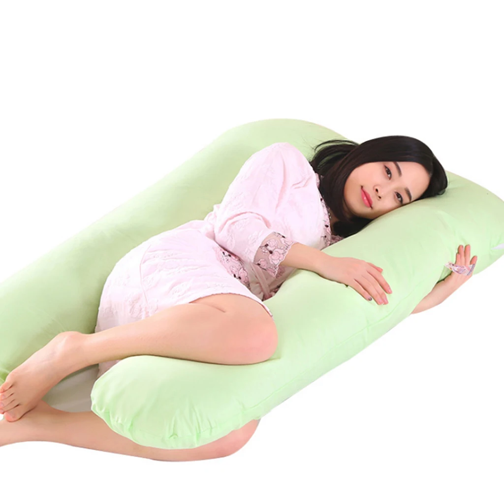 Full Body Pregnancy Pillow - Maternity Pillow for Pregnant Women - U Shaped Body Pillow With Zip Pillow Cover 9 Colors