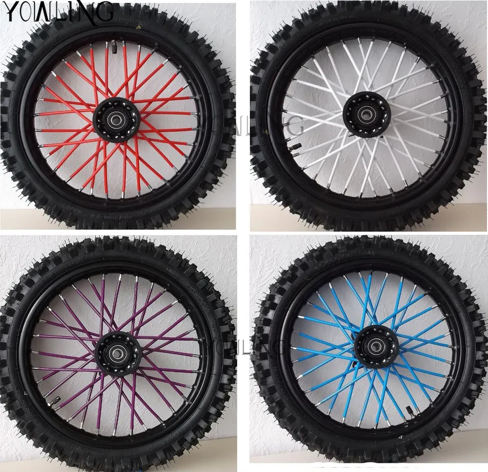 VIFERR 36 Pieces Spoke Covers Wheel Rim Spoke Protectors Rims Wraps Guard for Motorcycle Dirt Bike Multi-Color 