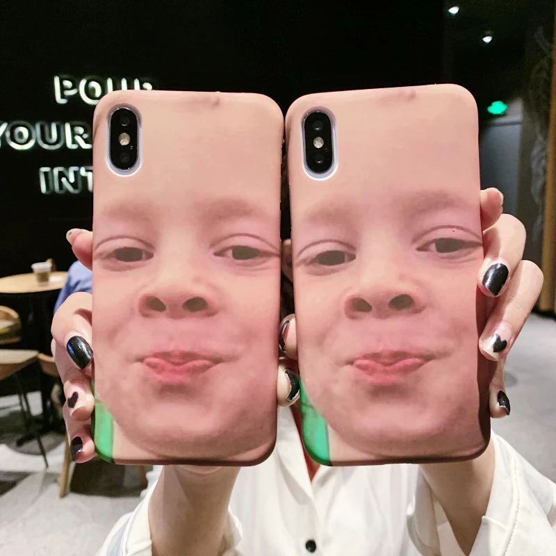 

TPU Silicone Harf-Wrapped Protector For Iphone 6 7 8 S Plus X XR XS XSMAX Personalized Creative Funny Smile Boy Gavin Phone Case