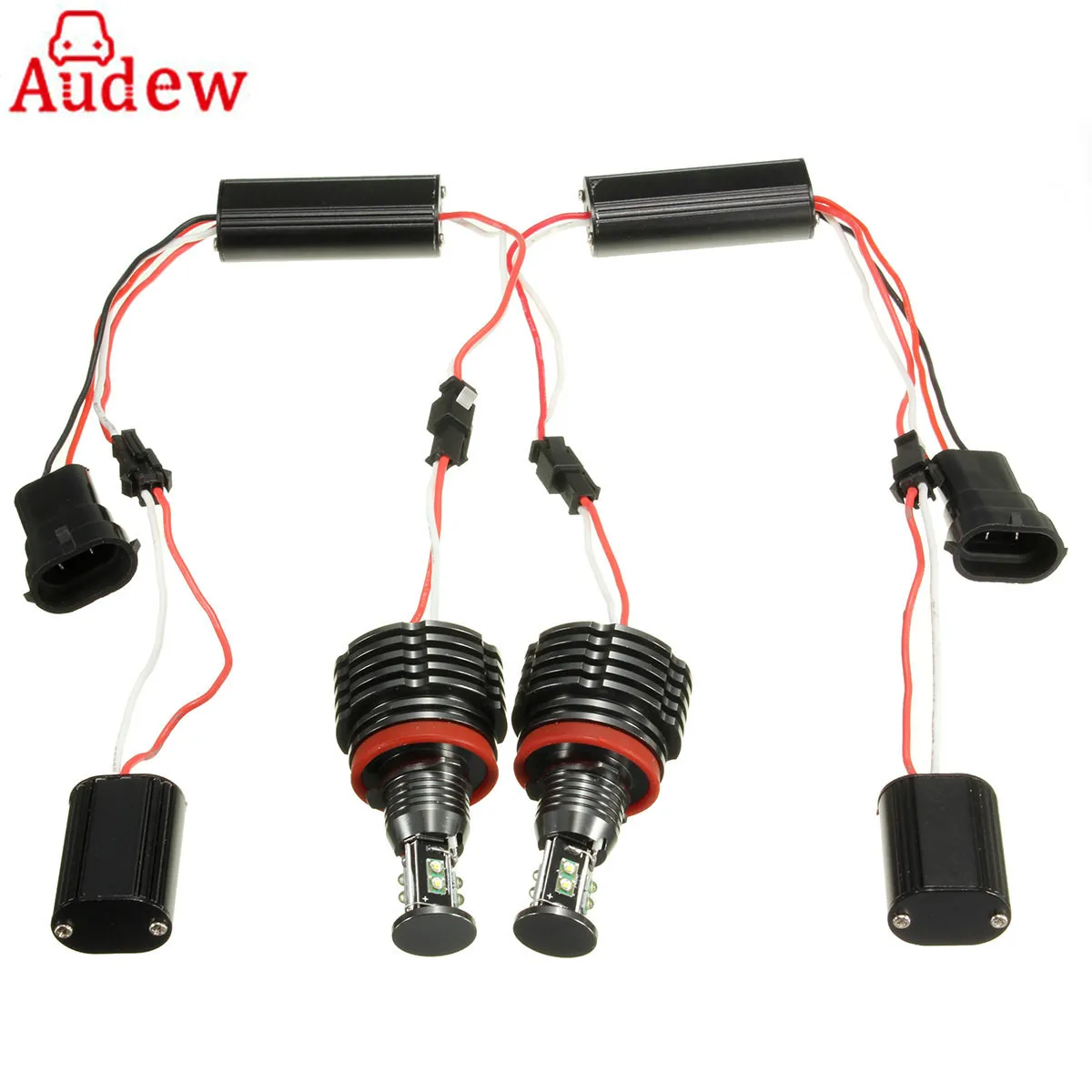 2Piece 40W LED Car Headlight Angel Eyes Bright White Light Error Free For BMW E92 E93