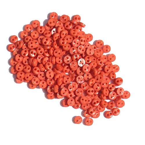 Упаковка из 200) Новые пластиковые 4 мм круглые мини-кнопки - Цвет: orange