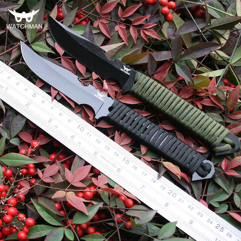 

Watchman MH150 fixed blade camping hunting servival outdoor diving knife Paracord Umbrella Rope handle light weight knives