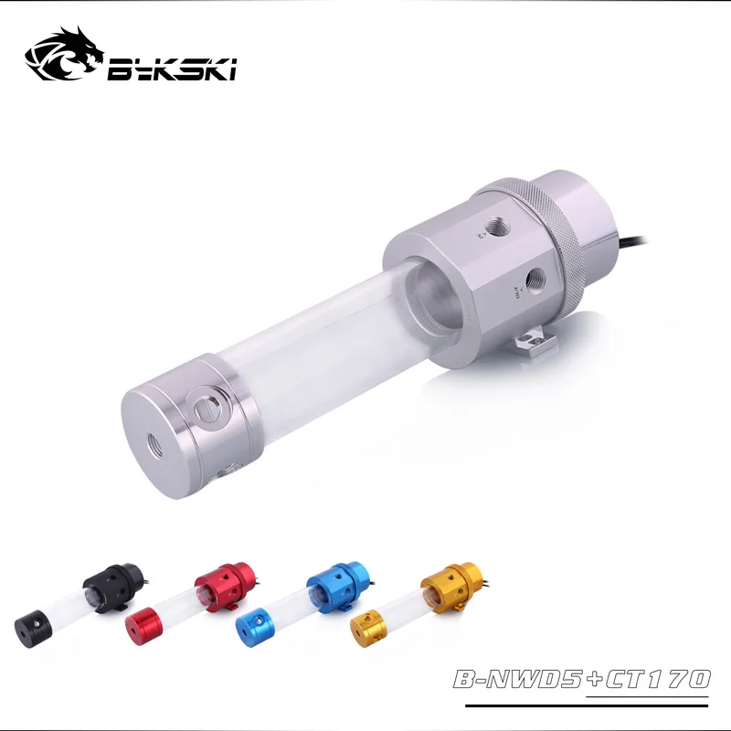 

Red,Silver,Black,Gold Bykski pump combo reservoir water tank ,D5 pump,1100L/H 3.8 meters lift, 170MM Stock B-NWD5+CT170