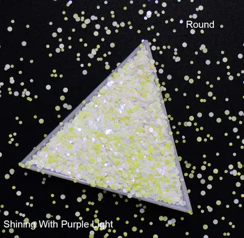 

100g/pack, Rhombus/Hexagon/Heart/Round/Triangle/Star Sequins, Iridescent Rainbow Shining Slice 3D Glitters Paillettes