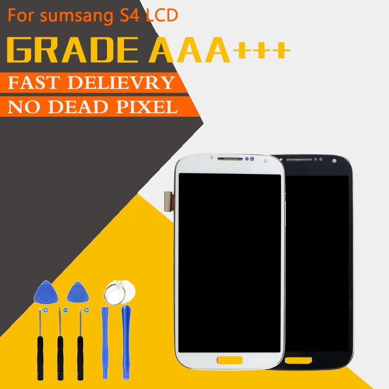 100% протестированный ЖК дисплей класса AAA без битых пикселей для Samsung Galaxy S4 GT i9500 с