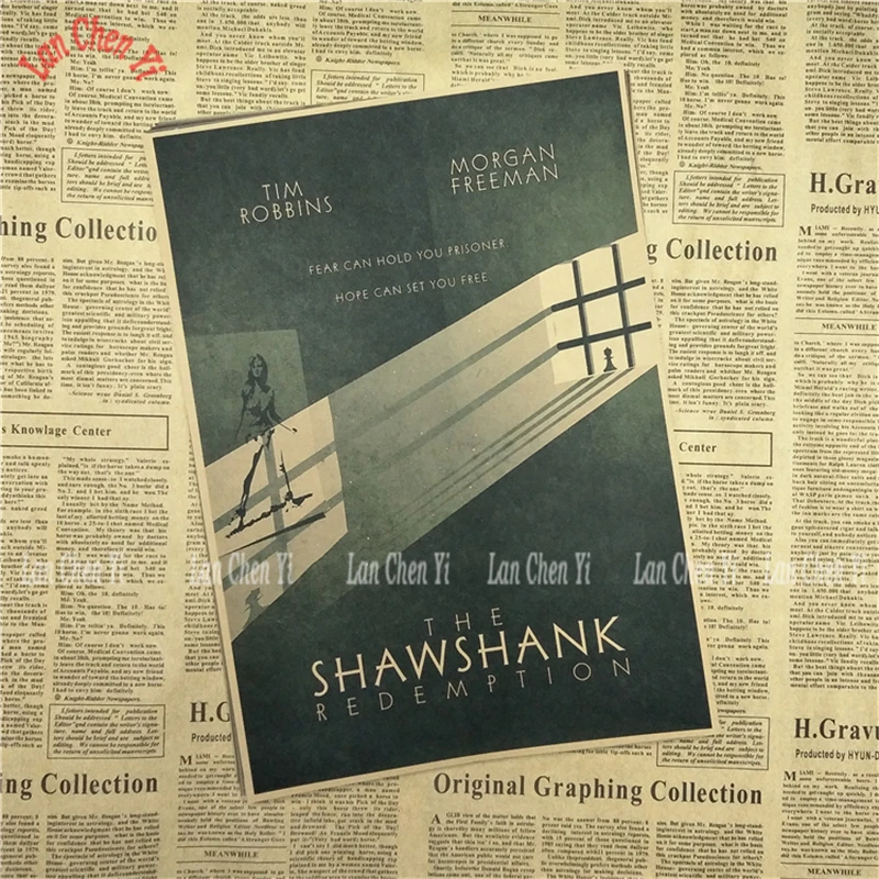 Несколько наград классический фильм Shawshank Redemption Ностальгический матовый крафт-бумага плакат
