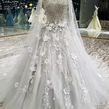 CloverBridal зимний романтический свадебный букет серые Выпускные платья Замочная скважина сзади со съемным 3 м шаль на плечи пряжа