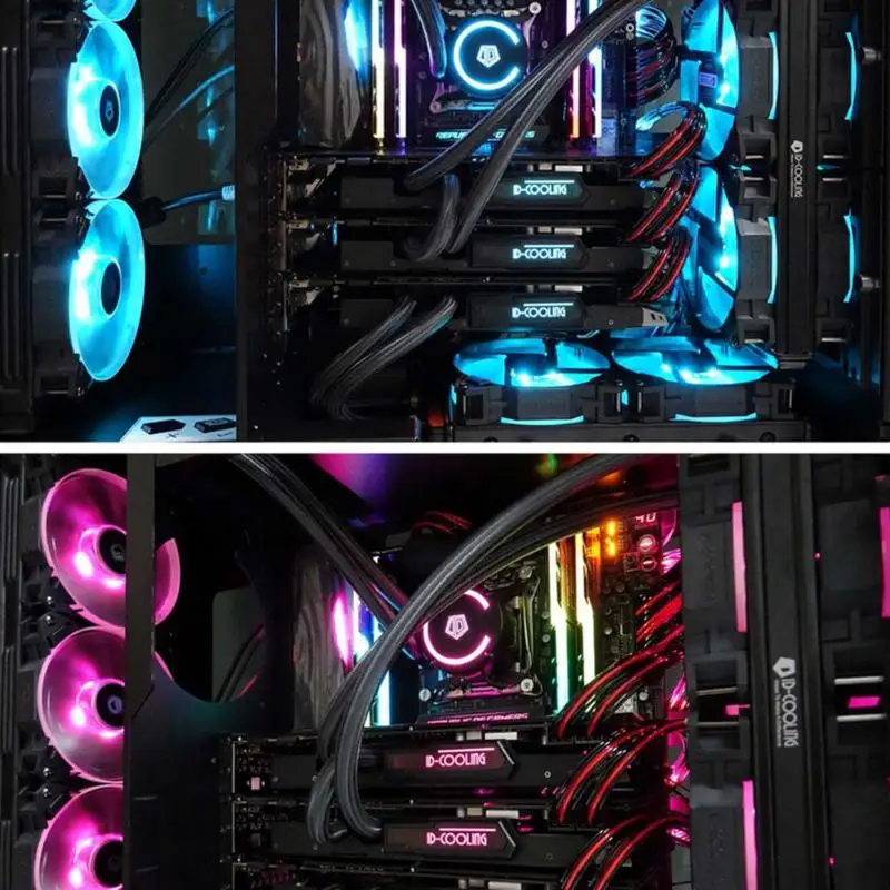 ID-COOLING ICEKIMO 240VGA-RGB Видеокарта кулер для воды для GeForce/AMD двойной шарикоподшипник энергосберегающий 3Pin интерфейс Coolin